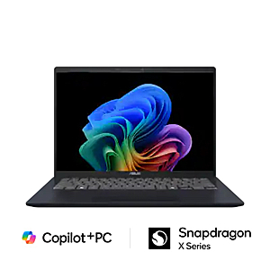 Open box excellent ASUS - Vivobook 14 14" FHD+ Laptop - Copilot+ PC - Snapdragon X with 16GB Memory - 512GB SSD - Quiet Blue $270.99