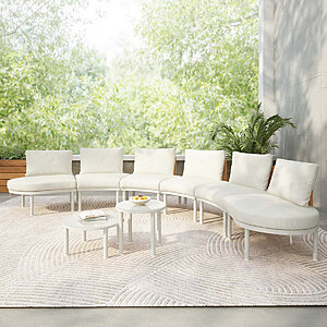 8-Piece Ebern Designs Perica Curved Outdoor Sectional Set (Beige) $339.99 + Free Shipping