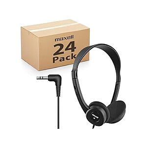 Woot - (24 PACK) Maxell Teachers Stereo Headphones - 3.5mm Cord with 6-Foot Length - $19.99