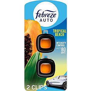 Febreze Car Air Freshener, Odor-Fighting Car Vent Clip 2 Pack ( 8 Scents ) $5.94 + $3 Walmart Cash