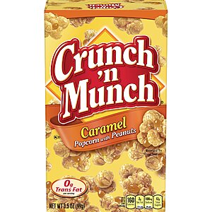 $7.28 S&S CLip Q CRUNCH 'N MUNCH Caramel Popcorn with Peanuts, 3.5 oz. (Pack of 12) Amazon