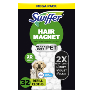 Swiffer Hair Magnet Heavy Duty Pet Refills, Odor Defense, 32 Count $12.94 + $2 Walmart Cash