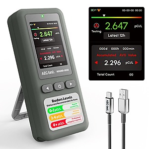 AEGTEST HOUND-1011S Portable Radon Detector $50.99 + Free Shipping