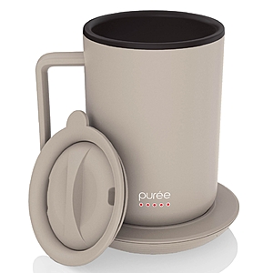 Tzumi Puree 12oz Stainless Steel Self-Heating Coffee Mug w/ Warming Coaster & Lid (Various Colors) $24.99 + Free Store Pickup at Macy's or Free Shipping on $39+