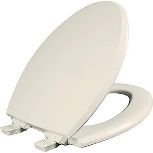 $28.99: Mayfair Cassel Slow Close Easy Clean Wood Toilet Seat Elongated Biscuit at Amazon