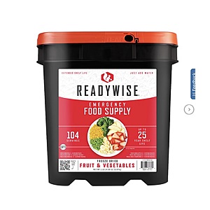ReadyWise Fruit and Vegetable Bucket (104 Total Servings) $69.99 Free Shipping Costco.com