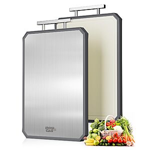 SNOWCLAD Stainless Steel Cutting Board,Non Toxic chopping for kitchen $11.99