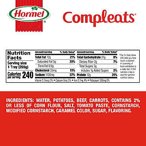 $2.48 get $1 Walmart Cash Limit 5 DINTY MOORE Beef Stew, Shelf-Stable, 12 grams Protein, 9 oz Plastic Microwaveable Tray