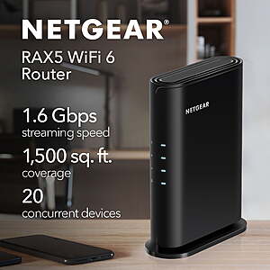 NETGEAR WiFi 6 Router (RAX5) $50