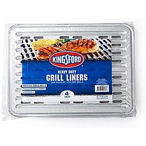 4-Pk Kingsford 16"x11.75" Heavy Duty Aluminum Foil Grill Liners $5.48 w/ S&S + Free Shipping w/ Prime or on $35+