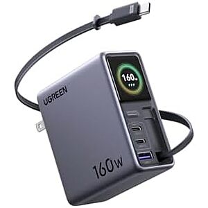 UGREEN Nexode Pro 160W Charger w/ Retractable Cable $100 + Free S&H