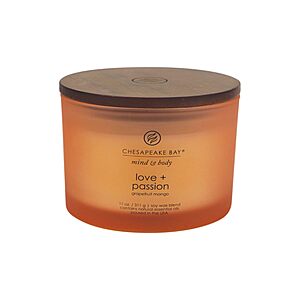 11-Oz Chesapeake Bay Love + Passion Soy Wax Blend Candle (Grapefruit Mango) $8 & More + Free Shipping w/ Prime or $35+