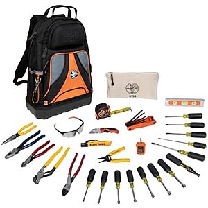 [AC] $322.49 | 28-Piece Klein Tools 80028 Hand Tools Kit includes Pliers, Screwdrivers, Nut Drivers, Backpack, and More Jobsite Tools at Amazon