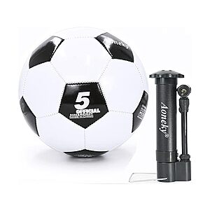 Aoneky Size 5 Soccer Ball with Pump $4.99 + Free S&H w/ Prime at Woot!