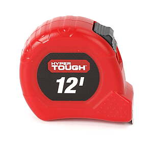 $2.97: Hyper Tough 12-Foot Tape Measure with Nylon Coated Blade at Walmart.com