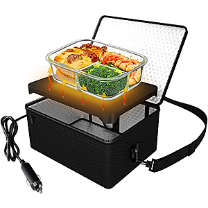Portable Personal Mini Oven Electric Heated Lunch Box for Meals Reheating for Road Trip/Camping/Picnic $16.99