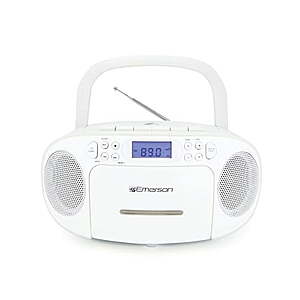 Emerson Portable CD/Cassette Boombox with AM/FM Radio (White) $49.99 @ Walmart