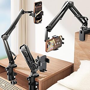 LISEN Gooseneck Flexible Magic Arm Phone Holder Clamp for Bed & Desk $14.98 + Free Shipping w/ Prime or on $35+