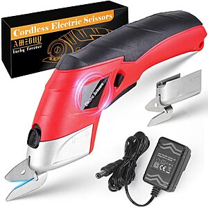 4V AMZBUY Cordless Rechargeable Electric Scissors w/ 2 Blades $13.99+ Free Shipping w/ Prime or on $35+