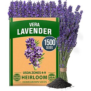 [AC] 1500+ HOME GROWN Non GMO English Lavender Seeds $4.78 + Free S&H w/ Prime or $35+