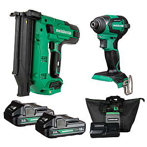 Metabo HPT 18V 2-Tool Brad Nailer Kit & Impact Driver, KC18DEXQD $249