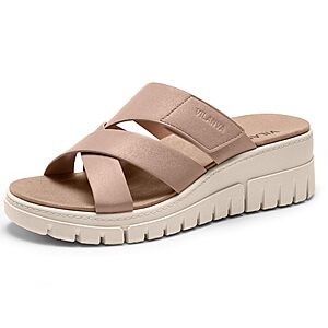 Vilanva Women's Orthopedic Platform Slip On Slides Nude Size 8 $19.71