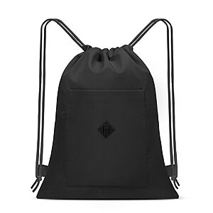 BAVELOE Drawstring Backpack with Pocket, Sports Gym Sackpack for Women $7.19