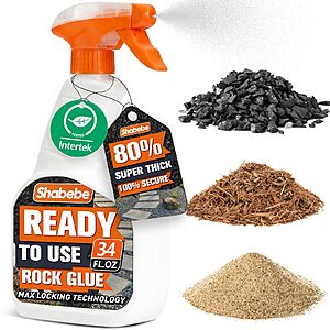 Shabebe Rock Glue with Sprayer-34OZ Ready to Use Mulch Bond for Landscaping $11.33