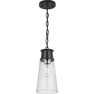1-Light Progress Lighting Calicott Seeded Glass Cone Hanging Pendant Light (Matte Black) $10.50 + Free Shipping