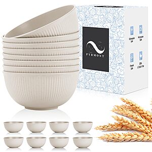8-Pack PYRMONT Wheat Straw Cereal Bowls (Beige) $8.49 + Free Shipping w/ Prime or on $35+