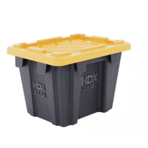 HDX 2.5 qt. Tough Storage Tote (3 Colors): 10 for $16.50, 6 for $9.96 w/ store pickup ~ Home Depot