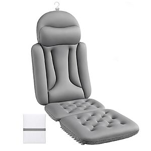 JUOIFIP Full Body Bath Pillow for Tub w/ Ergonomic Head Neck Back Support (56"x16"-01) $24 + Free Shipping w/ Prime or on $35+