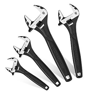 4-Piece WORKPRO Adjustable Wrench Set (6", 8", 10" & 12") $23.99 + Free Shipping w/ Prime or on $35+