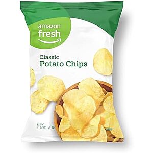 Amazon Fresh, Classic Potato Chips, 11 Oz (Previously Happy Belly, Packaging May Vary)~$2.01 With S&S @ Amazon~Buy 4 & Save More!