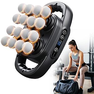 HOTU 16-Head Massage Gun, 3 Modes, 30 Speeds - $28.96