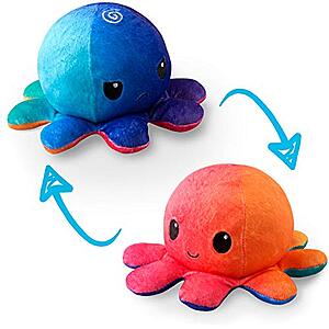TeeTurtle Reversible Octopus Plushie 4-Inch Sunset + Mermaid Two-Sided Flip Plush Toy with Embroidered Details - Cute Mini Collectible Plush for Kids, Teens, and Adults $5.48