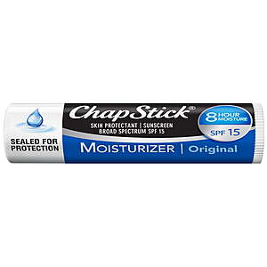 $4 WM Cash wyb 3 ChapStick Moisturizer Original Lip Balm Tube, SPF 15, 0.15 oz, 1 Count $4.5