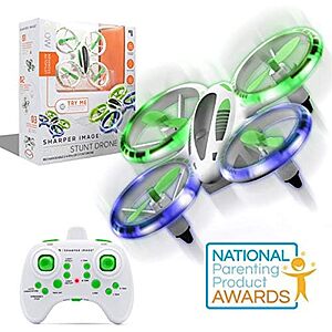 $14.99** | SHARPER IMAGE 2.4GHz RC Glow Up Stunt Drone with LED Lights at Amazon