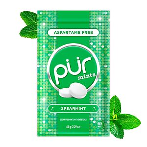 [S&S]65 Count PUR Spearmint Xylitol Mints $3.19 + Free S&H w/ Prime or $35+