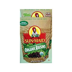 $7.78 FS PRIME WOOT  Intotal DUKUANGGT Sun Maid Organic Raisins  4 lbs
