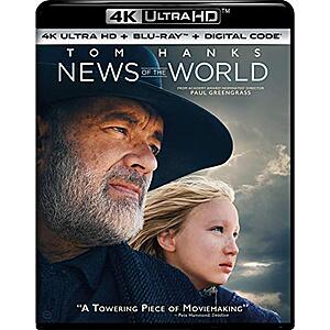 News of the World (4K UHD + Blu-ray + Digital) $18.99 + Free Shipping w/ Prime or on $35+