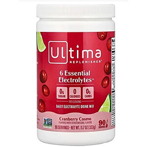 Ultima Replenisher 90 Serving Canister 25-40% off at iHerb (2 flavors)