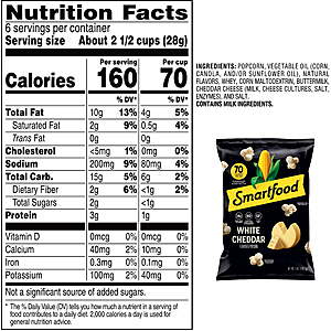 2 for $6, get .75c Walmart Cash FS Plus Smartfood Gluten Free, No Artificial Colors VARIOUS Popcorn Bag, 6 oz