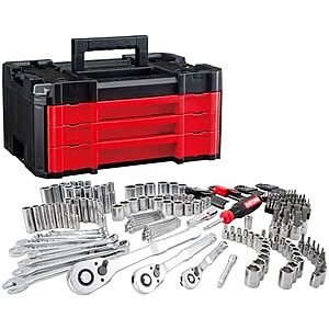 $129* | 230-pc Craftsman Versastack Mechanics Tool Set w/ 1/4", 3/8" & 1/2" Ratchets at Amazon
