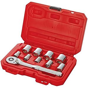 $14.99* | 10-Piece Craftsman 3/8" Drive Polished Chrome SAE Mechanics Tool Set at Amazon