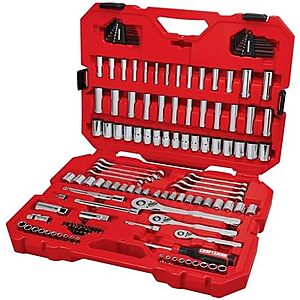 $99* | 135-Piece CRAFTSMAN Mechanics Tool Set, 1/4 and 3/8 Inch Drive (CMMT12124) at Amazon