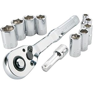 $14.99* | 11-Piece CRAFTSMAN Mechanics Tool Set (Metric, 1/4" Drive) at Amazon