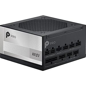 $94.99* | MSI PRO 850W A850PL PCIE5 80+ Platinum Fully Modular Gaming Power Supply at Amazon
