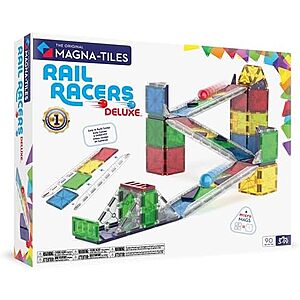 $44.99** | 90-Piece MAGNA-TILES Rail Racers Deluxe Magnetic Construction Set at Amazon