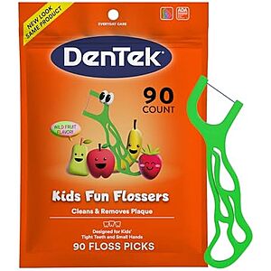 [SnS, AC] $1.33* | 90-ct DenTek Kids Fun Flossers w/ Wild Fruit Flavor at Amazon